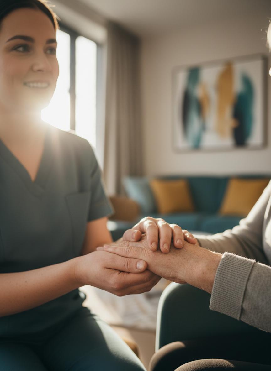 Healthcare professional providing compassionate care